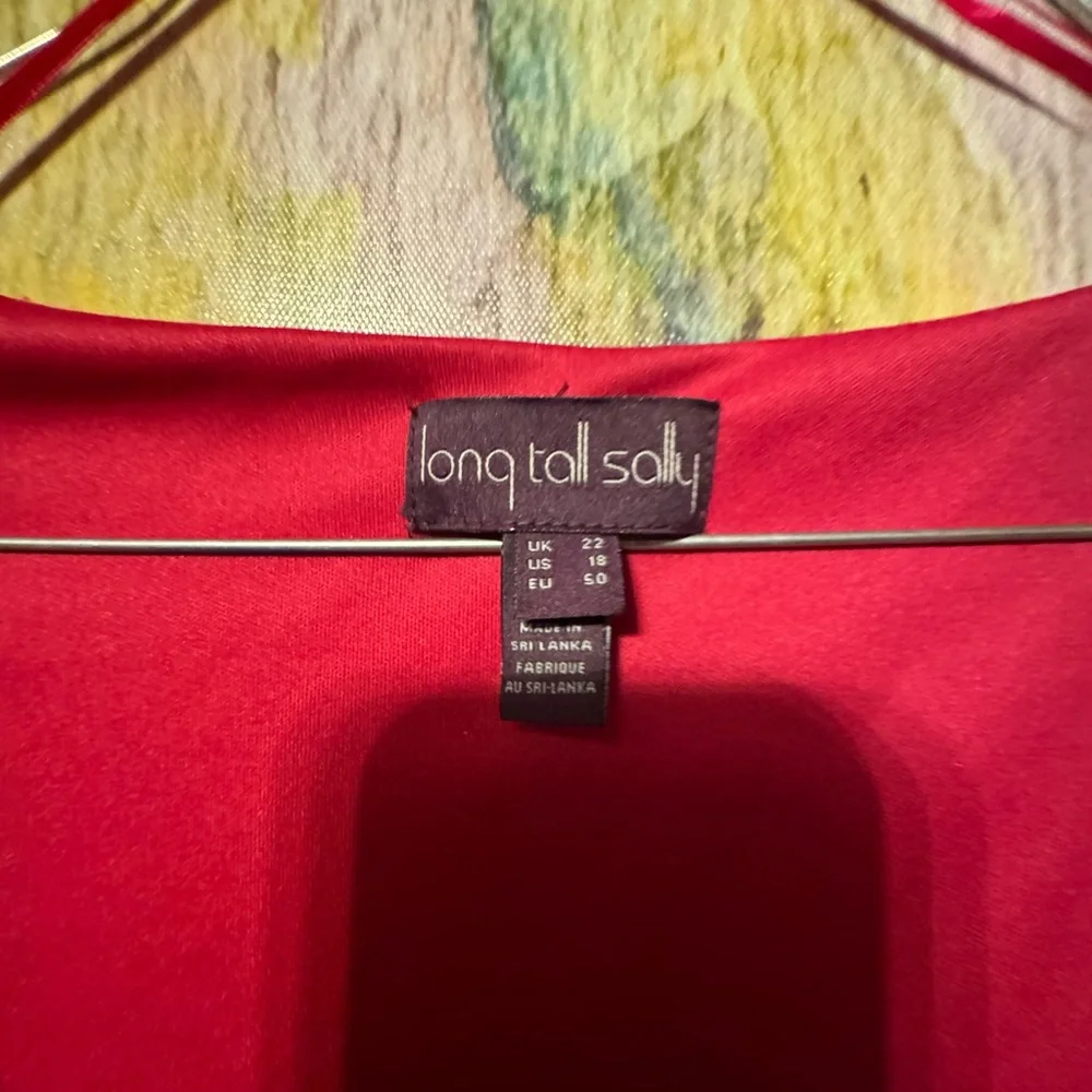 Long Tall Sally Vibrant Red Dress - Picture 2 of 4